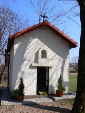 Kaplica na Niwach z figurą Matki Bożej Różańcowej przed 1850 r.