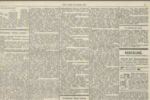 Czas 1889 r. nr 263 proces emigracyjny