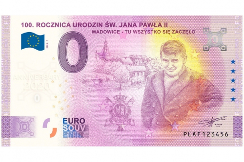 Pamiątkowy banknot 0 EURO