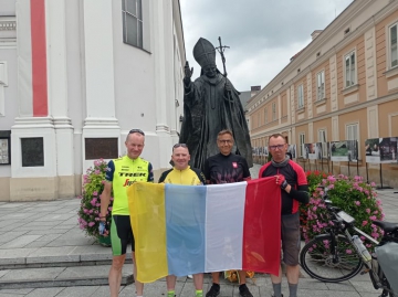 Wadowice witają pielgrzymów z Pomorza – pielgrzymka rowerowa do Rzymu szlakiem Romea Strata