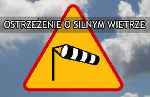 OSTRZEŻENIE METEOROLOGICZNE NR 100 - silny wiatr