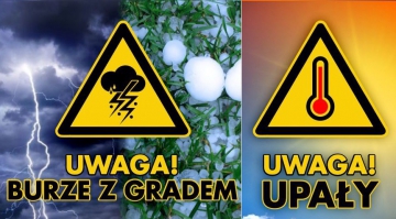 Ostrzeżenie Meteorologiczne - upał - burze z gradem 20 czerwca br.