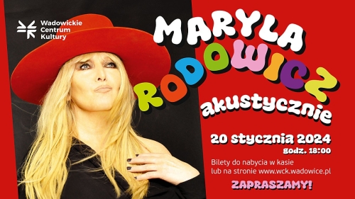 Maryla Rodowicz akustycznie w WCK