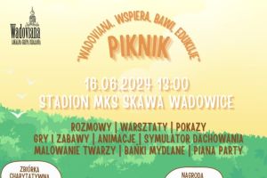 „Wadoviana Wspiera, Bawi i Edukuje” Piknik rodzinny na Stadionie MKS Skawa Wadowice - zdjęcie1