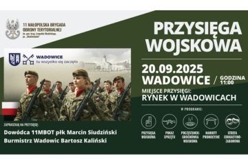 Przysięga wojskowa na wadowickim rynku – 20 września 2025 r.