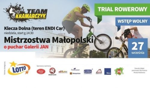 Rowerowy trial w Kleczy Dolnej