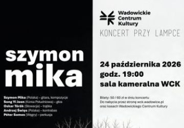 „Koncert przy lampce” – Szymon Mika zagra 24 października w Wadowicach